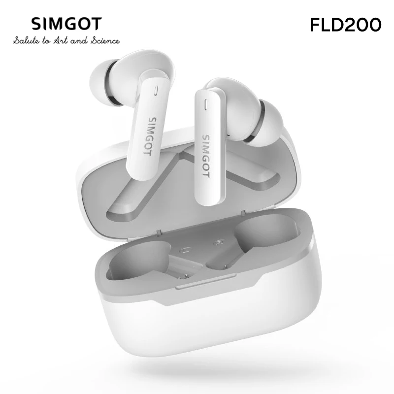 Фото Наушники SIMGOT FLD200, беспроводные Bluetooth 5.4, наушники с активным шумоподавлением, TWS, HiFi, высококачественная гарнитура №1