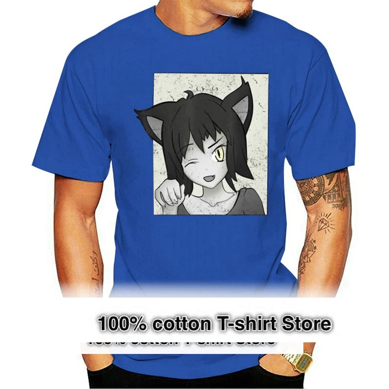 

Футболка в стиле аниме для девушек, черная, темно-синяя футболка, классный подарок, индивидуальная футболка