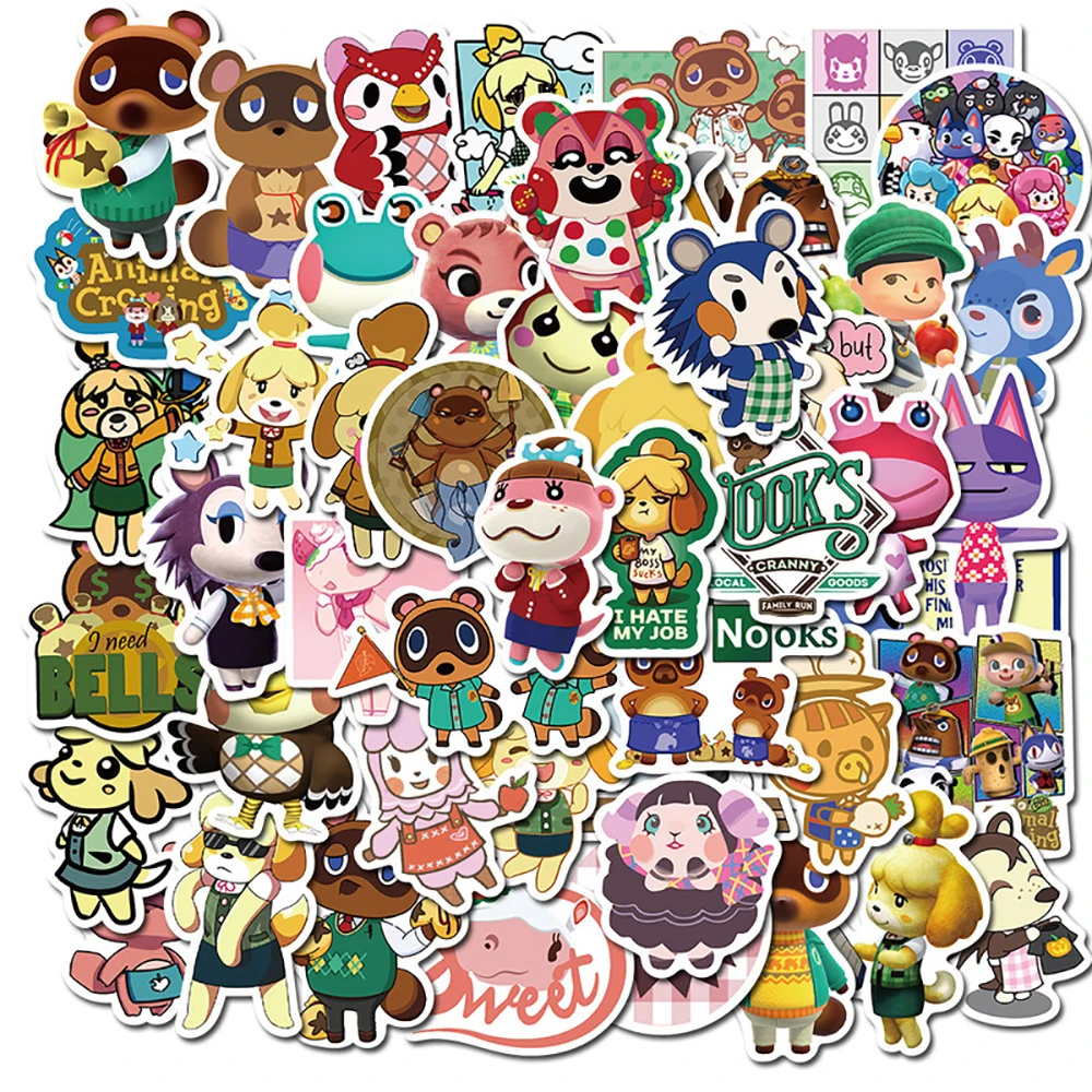 

10/30/50PCS Animal Crossing Game Stickers DIY Motorcycle Travel Luggage Skateboard Cool Graffiti Sticker Decal for Kid Toy Gift