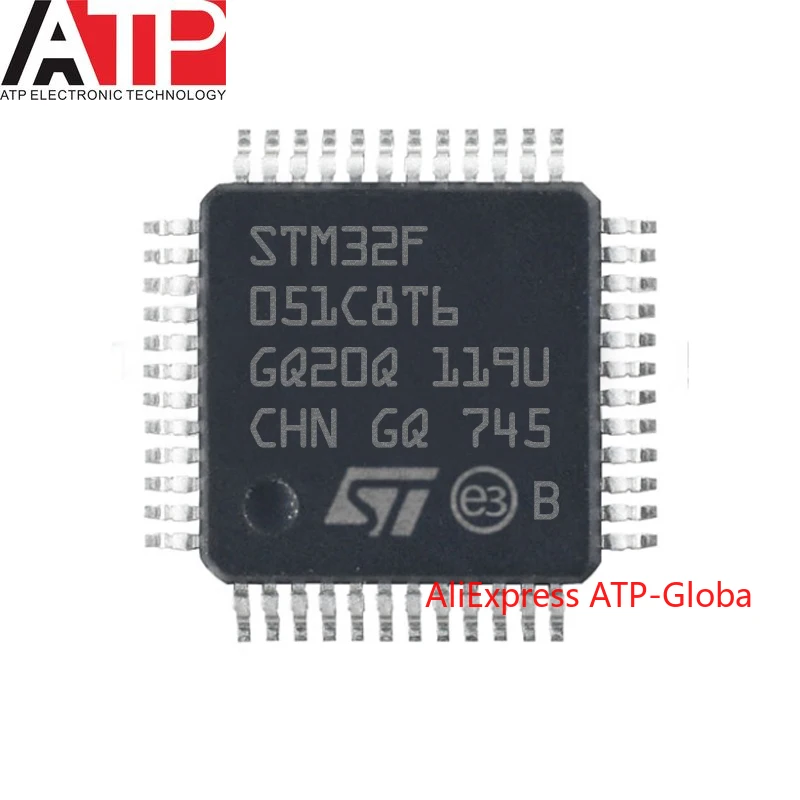 1-100 шт., микроконтроллер STM32F051C8T6 LQFP-48 STM32F051 ARM, 32-битный микроконтроллер MCU IC Chip, новый оригинальный