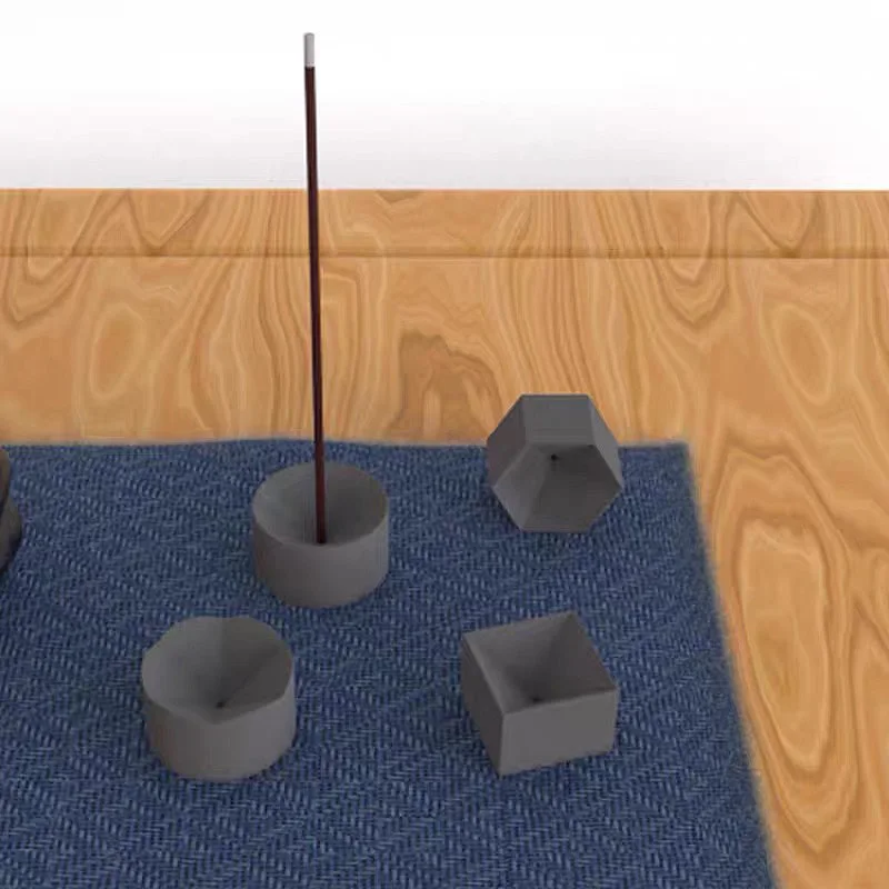 Силиконовая форма для курильницы круглый зеркальный держатель в скандинавском