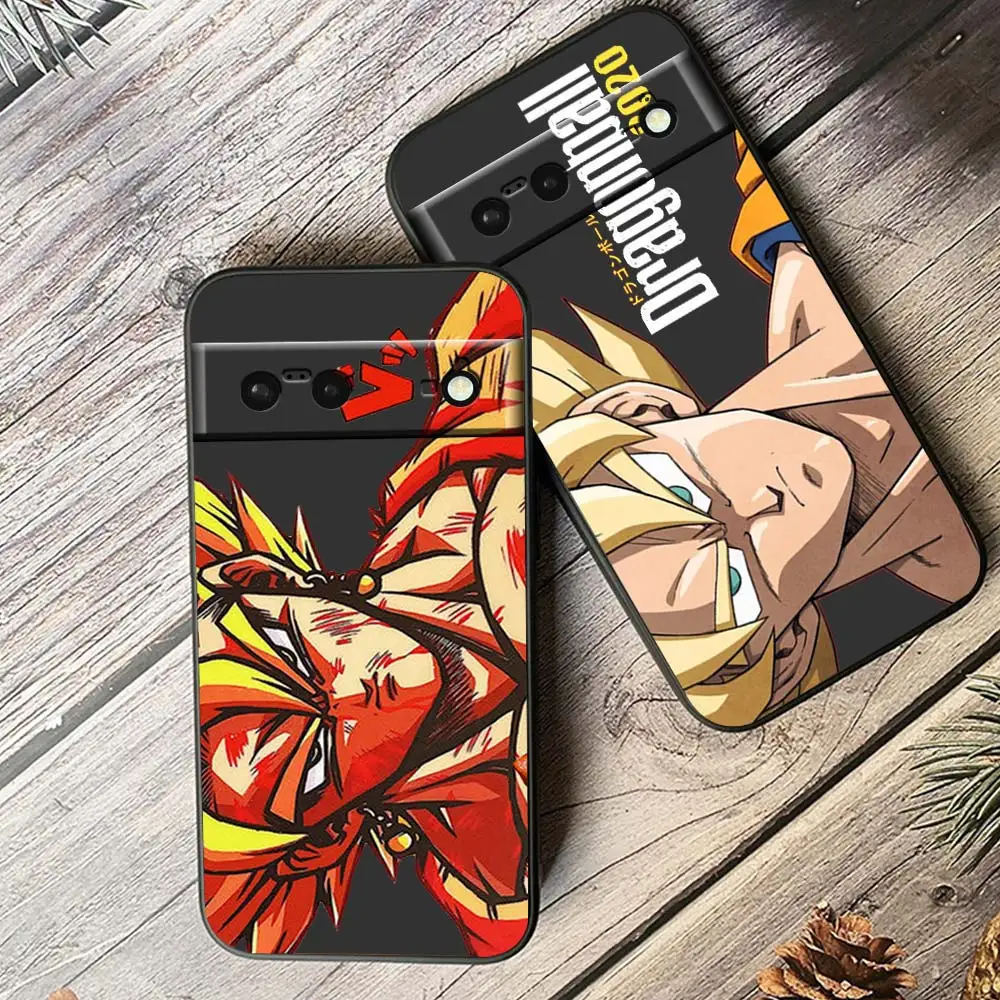 

D-Dragon Ball Z Animation Art Phone Case For Google Pixel 8 7 6 Pro 6A 5A 5 4 4A XL 5G Black Shell Soft TPU Cover Fundas Capa