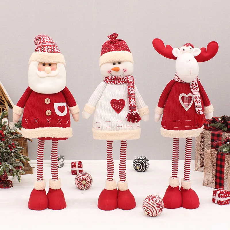 

Christmas Big Dolls New Christmas Decorations Christmas Tree Ornaments Toys Elk Santa Snowman Decoration Kids New Year Gift