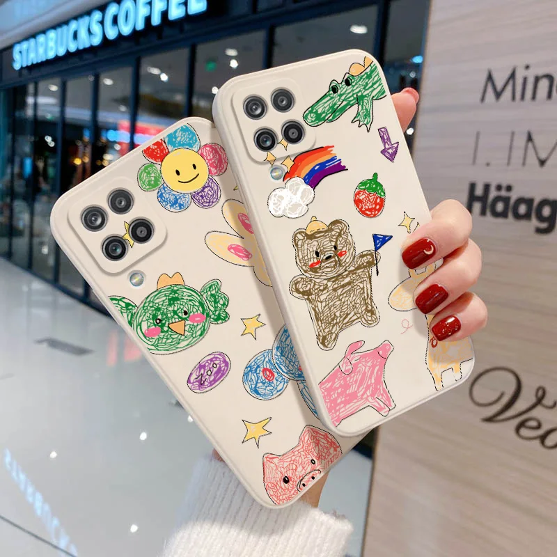 

Silicone Case For Samsung A12 Case Soft Fundas Samsung S20 FE S21 Ultra S22 Plus A51 A52S A33 A53 5G A71 A50 A21S A32 A72 Cover