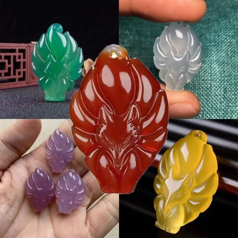 

Multi-Colored Women's Necklace Crystal Gemstone Necklaces Crystal Necklace Necklace Pendant Nine Tailed Fox Pendant