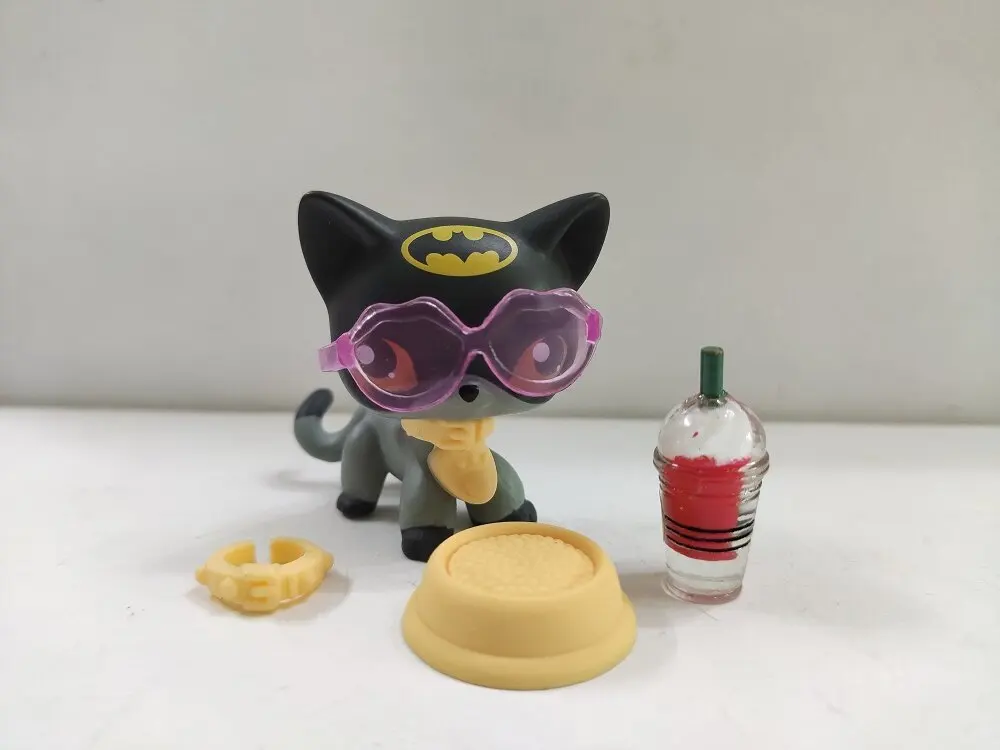 

LPS игрушки RareLIttlest Pet Shop OOAK LPS Cat BAT-M W/аксессуары Ручная Роспись фигурки