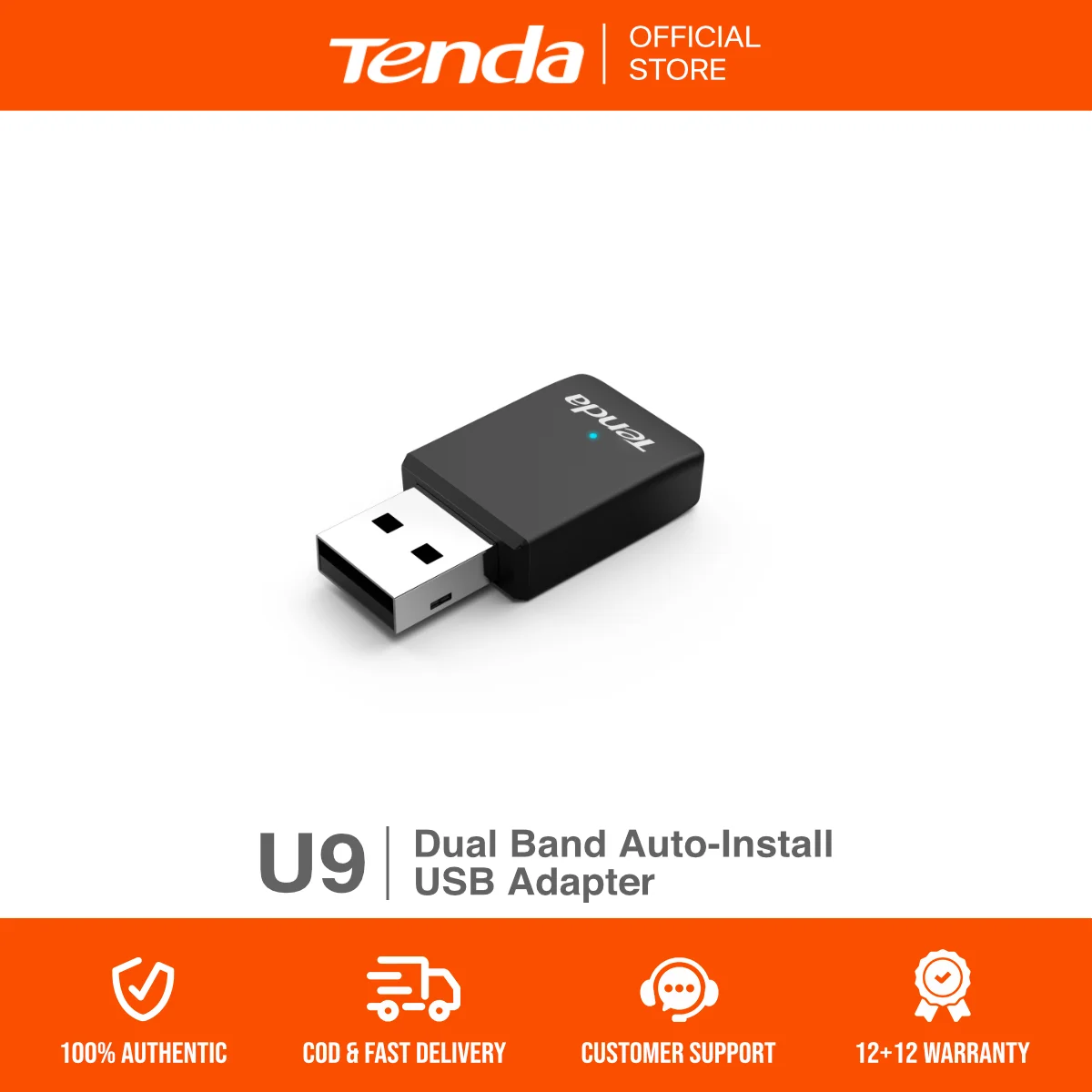 Беспроводной двухдиапазонный USB-адаптер Tenda U9 AC650 | Автоматическая установка