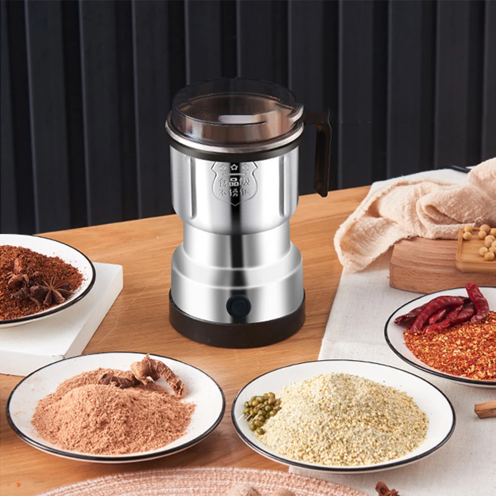 

Portable Multifunctional Pepper Nuts Spices Grain Beans Maker Mill Machine Electric Coffee Grinder for Kitchen Home 220V to 240V