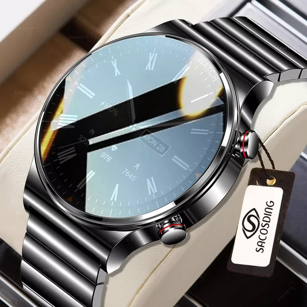 

2022 New 454*454 HD Display Smart Watch Men Bluetooth Call IP68 Waterproof Music Player Connect Bluetooth Headset Smartwatch ECG