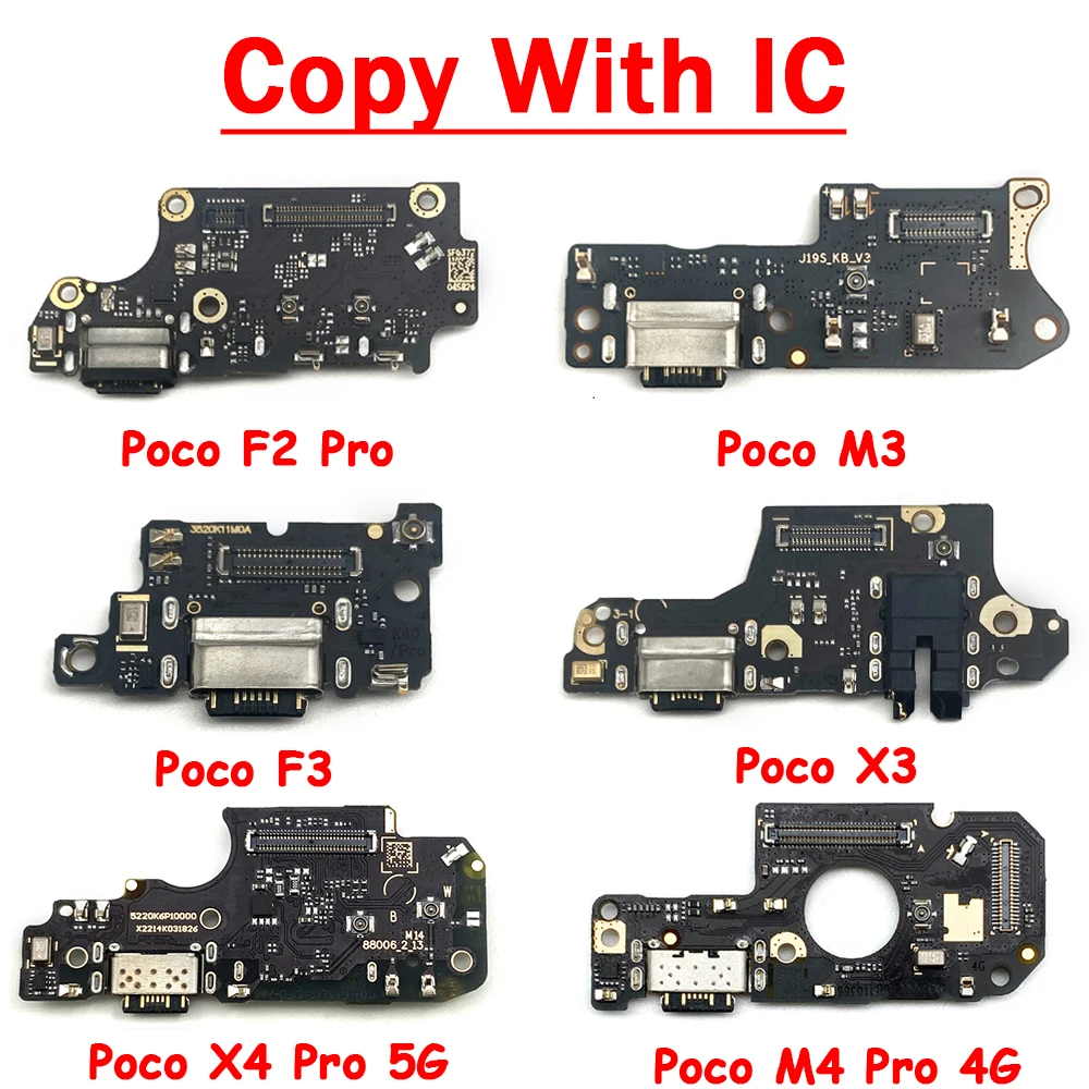 

10Pcs/lots USB Charger Charging Port For Xiaomi Poco F1 X2 M3 F4 5G Dock Connector Microphone Board Flex Cable