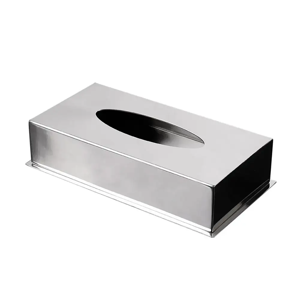 Smooth Stainless Steel Tissue box with Glossy Protective Colors