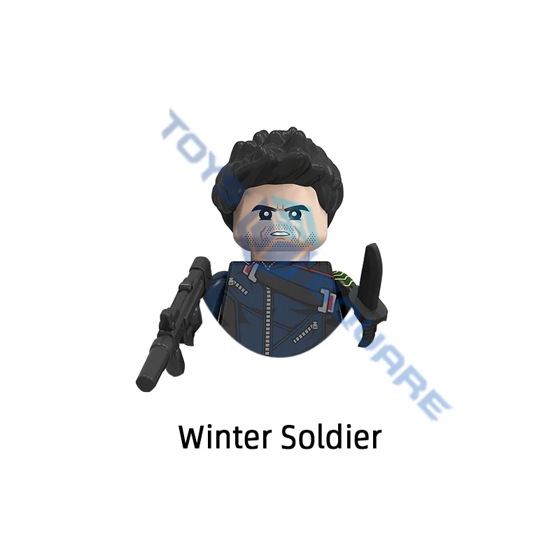 Модель солдатика Земо капитан зима Сокол Джон Американский ходунок строительные