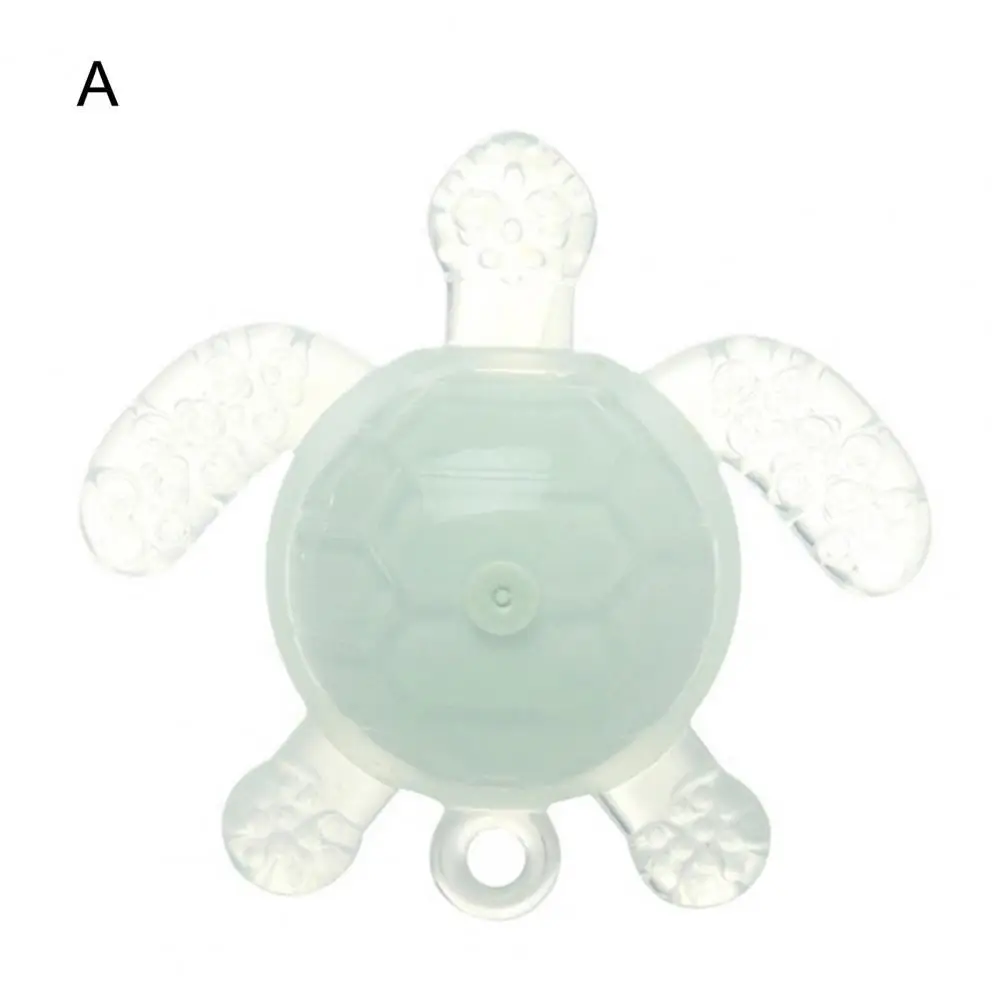 

Teething Toy Soft Anti-bite Transparent Turtles Four-leaves Clover Baby Teether Baby Teether for Daily Life