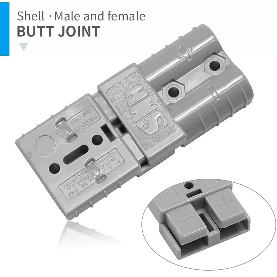 

Car accessories 2pcs 600V 50A Copper Silver Battery Quick Connector Kit Connect Plug Disconnect Winch Trailer Connect Max for 6A