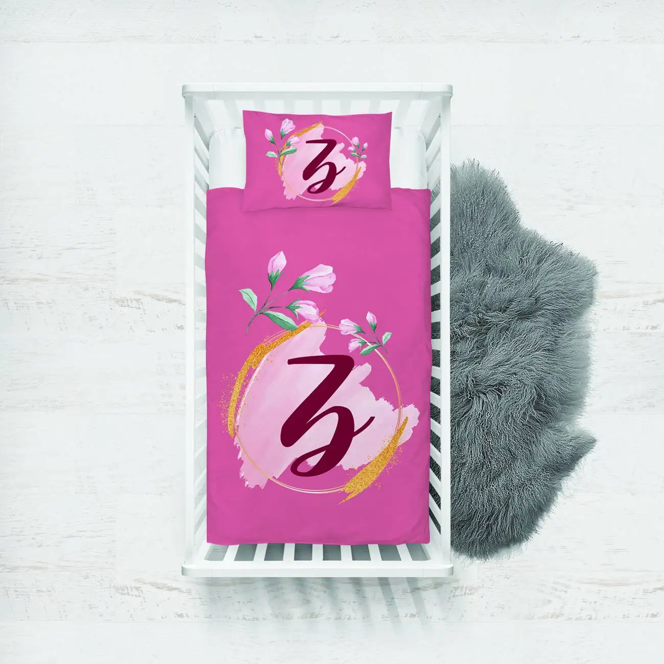 

Домашний декор для спальни tesktil, буква Z, золотой Блестящий 3d узор, модные модели, цветные цветы, розовые простыни, набор пододеяльников