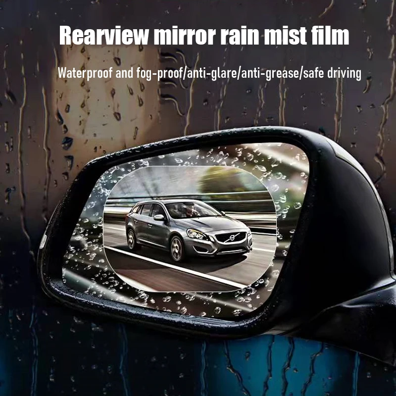 

2Pcs Car Rainproof Clear Film Auto Rearview Mirror Protective Anti Fog Film Waterproof Film Auto Sticker Accessories 100x145mm