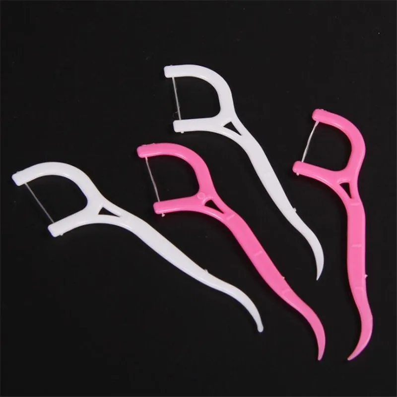 

Sdotter 50/100pcs Disposable Dental Flosser Interdental Brush Teeth Stick Toothpicks Floss Pick Oral Gum Teeth Cleaning Care