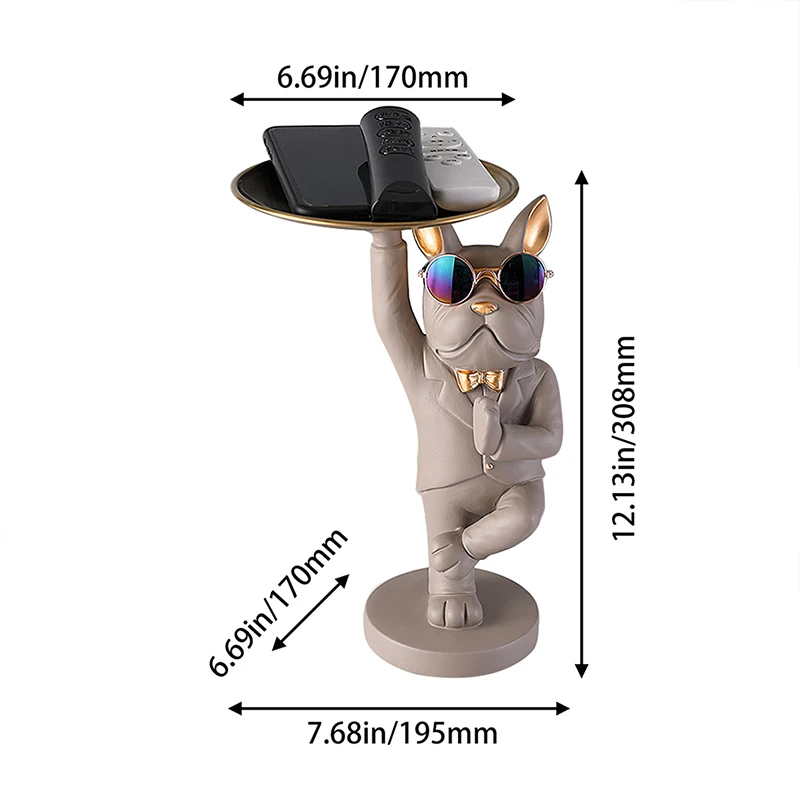 Статуэтки животных в виде бульдога из смолы с искусственными статуями собаки