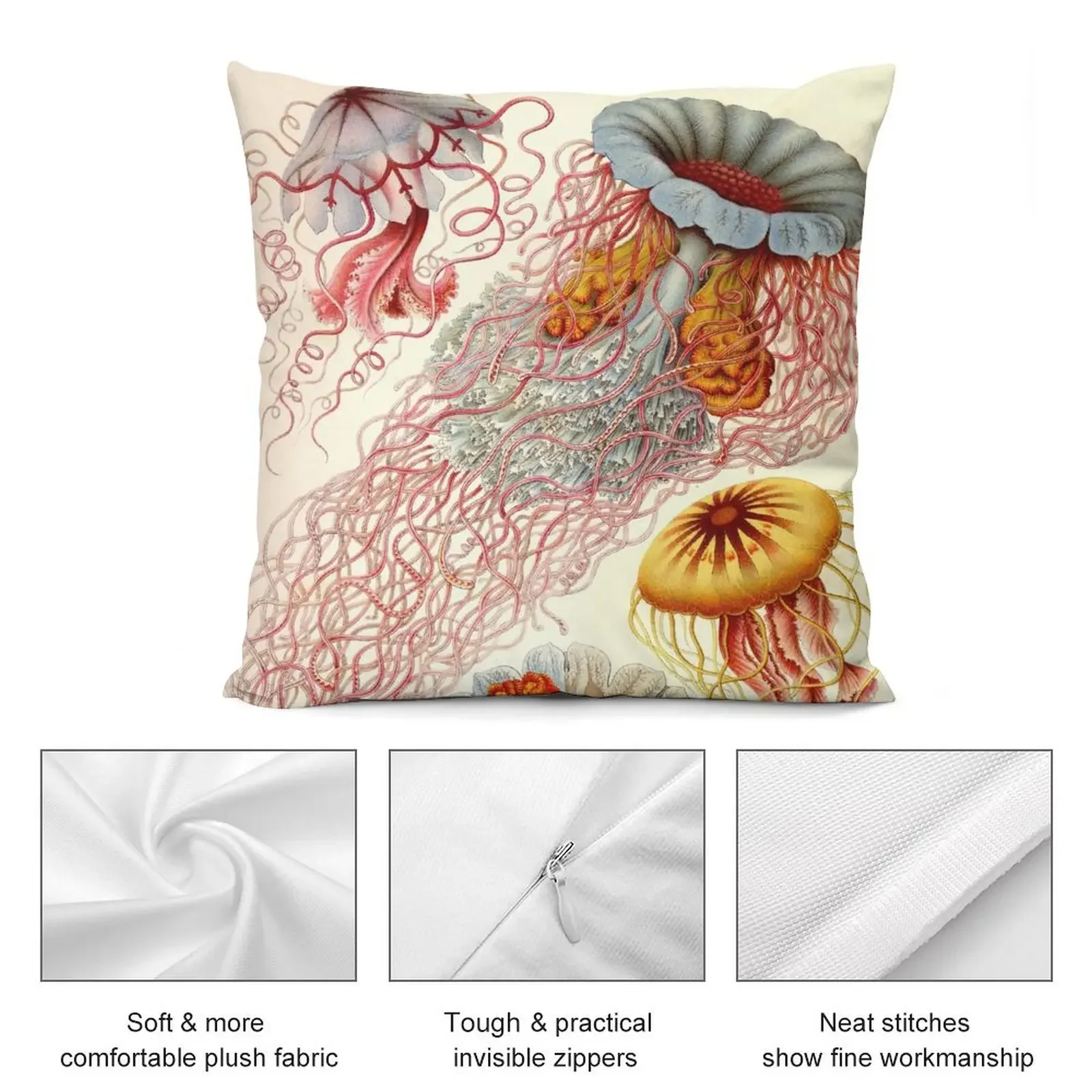 Медуза-е Ernst Haeckel декоративная подушка декоративные подушки для гостиной