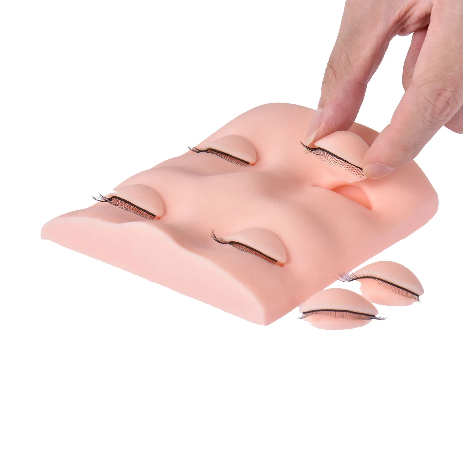 

Eyelash Mannequin Head Silicone Training Mannequin Head With 3 Pairs Removable Eyelids Makeup Practice And Lash Extension