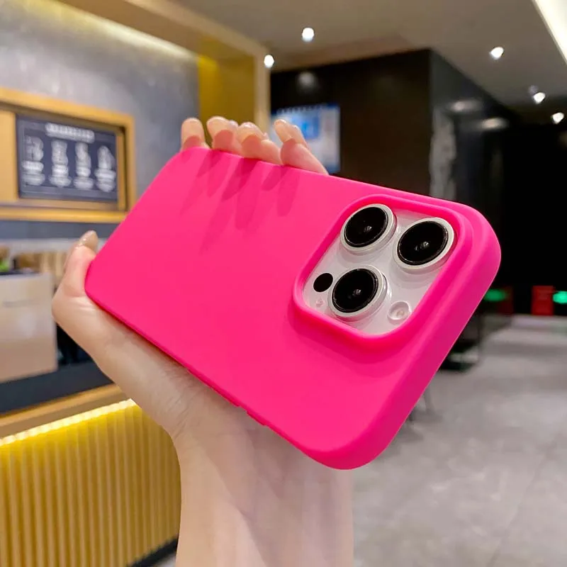 Новый однотонный чехол для телефона IPhone 16 15 14 13 12 11 Pro Max 16Pro Мягкий Силиконовый