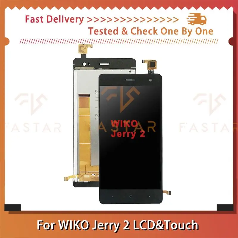 

5.0"Tested For Wiko Jerry 2 LCD Display Touch Digitizer Assembly Replace Repair mobile phone Screen jerry2 lcd