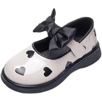 baby first walker shoes 2022 pu shine hook loop bow cute girls spades cute princess mary janes for girls drop shipping flat