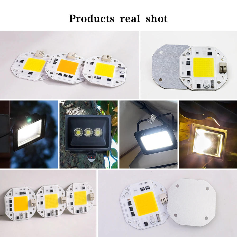 50W 70W 100W COB LED чип 220V 110V Smart IC без привода DIY прожектор лампа мощная 54 - мм