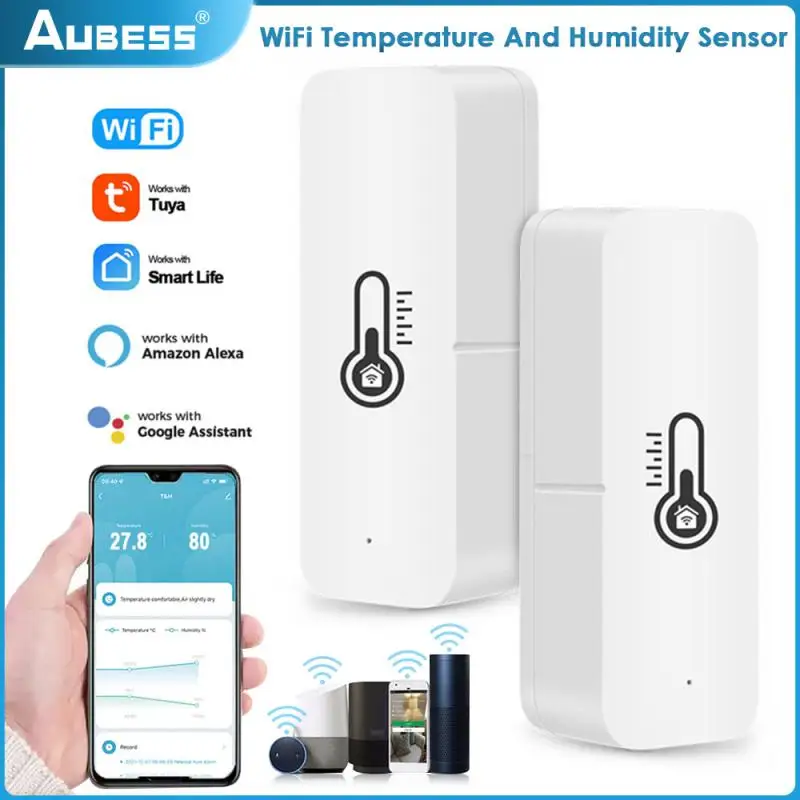 

App Remote Control Humidity Sensor Wireless With Buzzer Alarm Mini Indoor Temperature Humidity Sensor Thermometer Detector