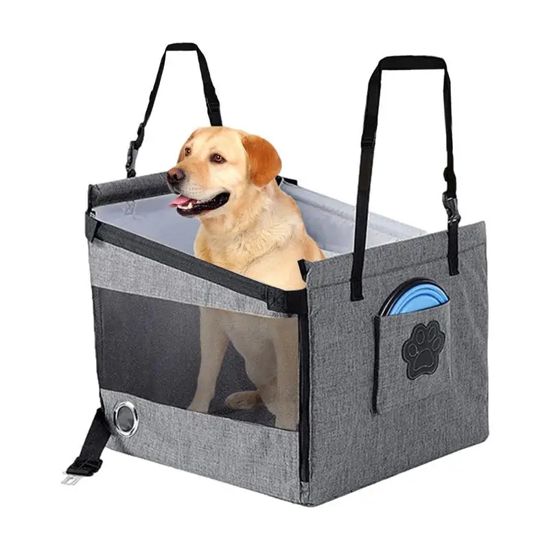 

Dog Car Seats For Small Dogs Foldable Auto Puppy Nest Pet Travel Carrier With Storage Pocket And Adjustable Straps For Front