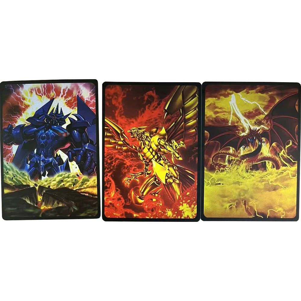 3 шт./компл. Yu Gi Oh флэш-карты Карточки Бога египетского материал ПВХ Карточка