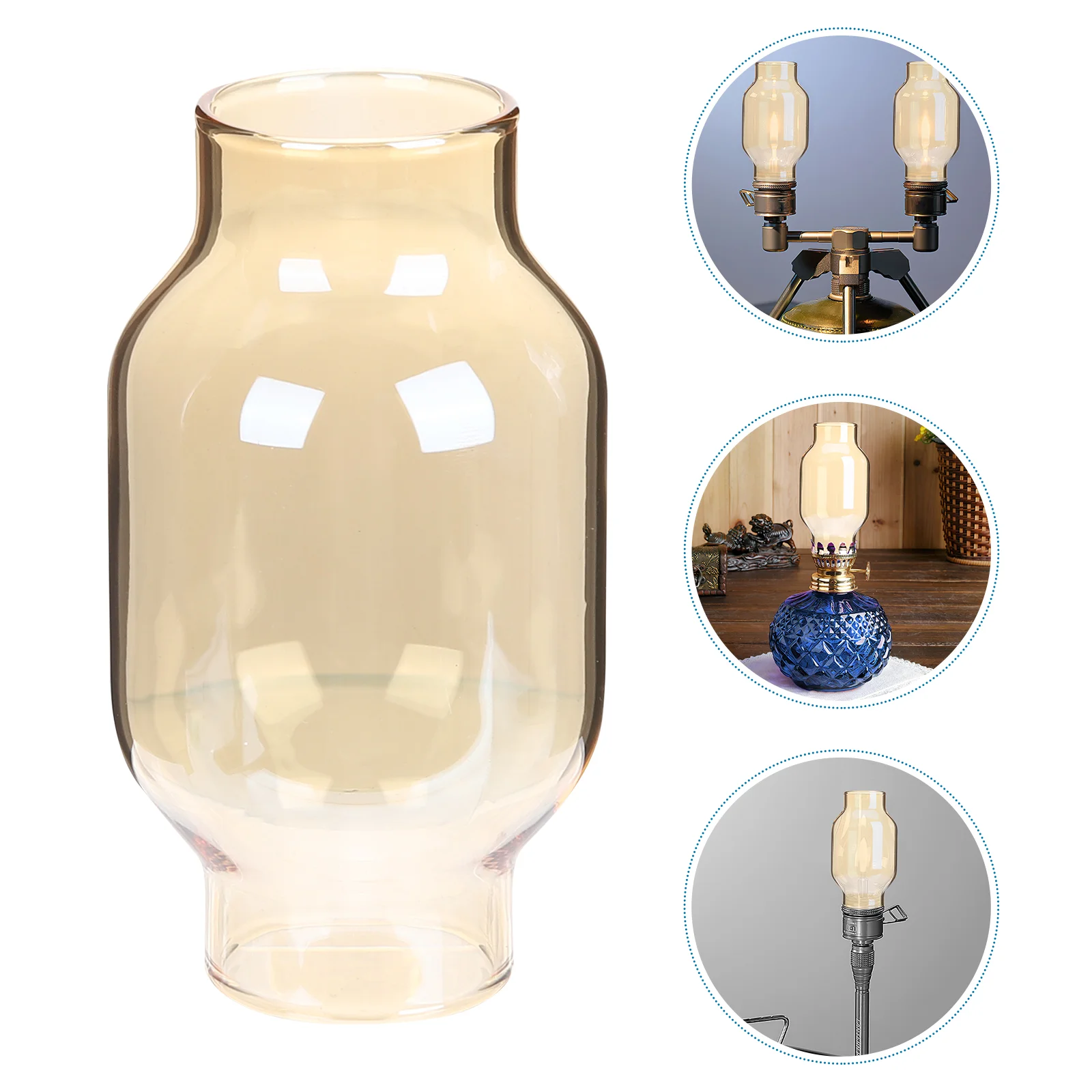 

Camping Gas Lampshade Glass Chimney Globes Light Fixtures Replacement Cover Oil