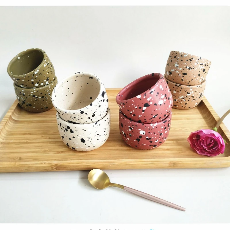 Скандинавская Фарфоровая Кофейная Чашка Объемом 140 Мл С Глазурью От Шоколада И