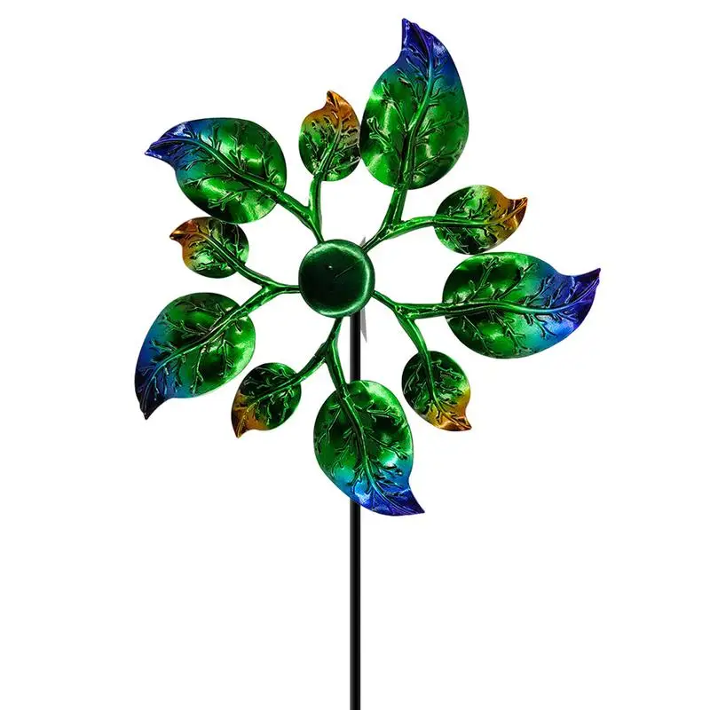 

Iron Garden Wind Spinner Kinetic Outdoor Metal Wind Spinners Lawn Ornaments Yard Art Decor Outdoor Pinwheel For Patio