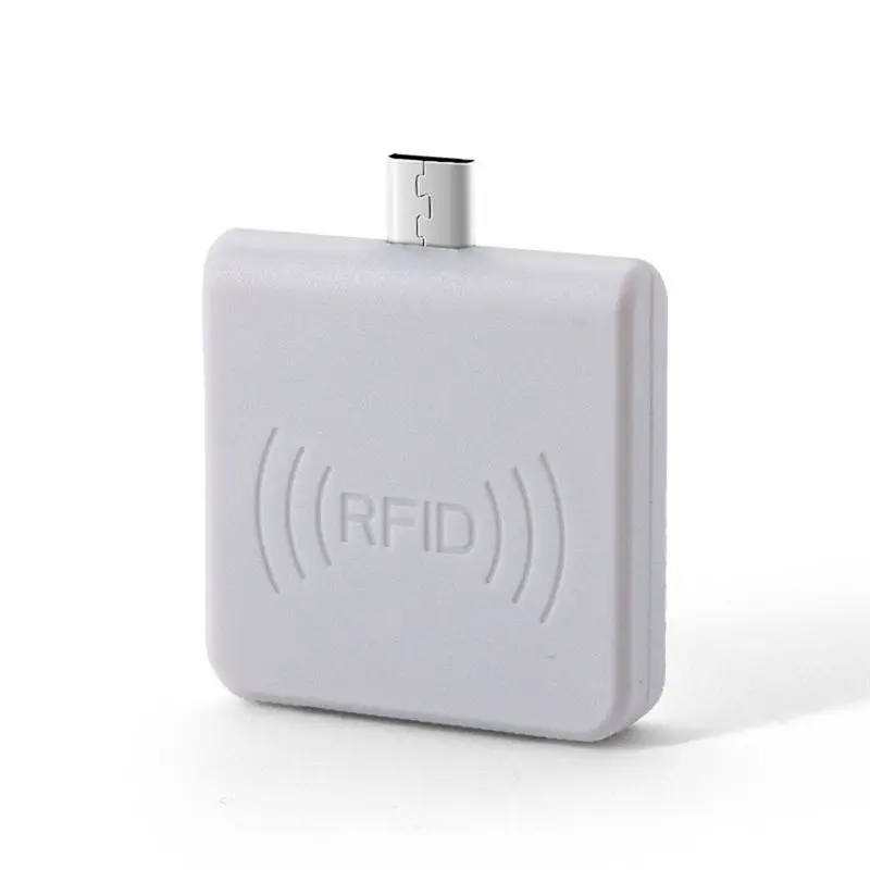 Фото ABZZ-Animal 134.2Khz чип, микро-USB RFID ушная бирка FDX-A, B, считыватель идентификаторов животных с функцией OTG для крупного рогатого скота, белый. №1