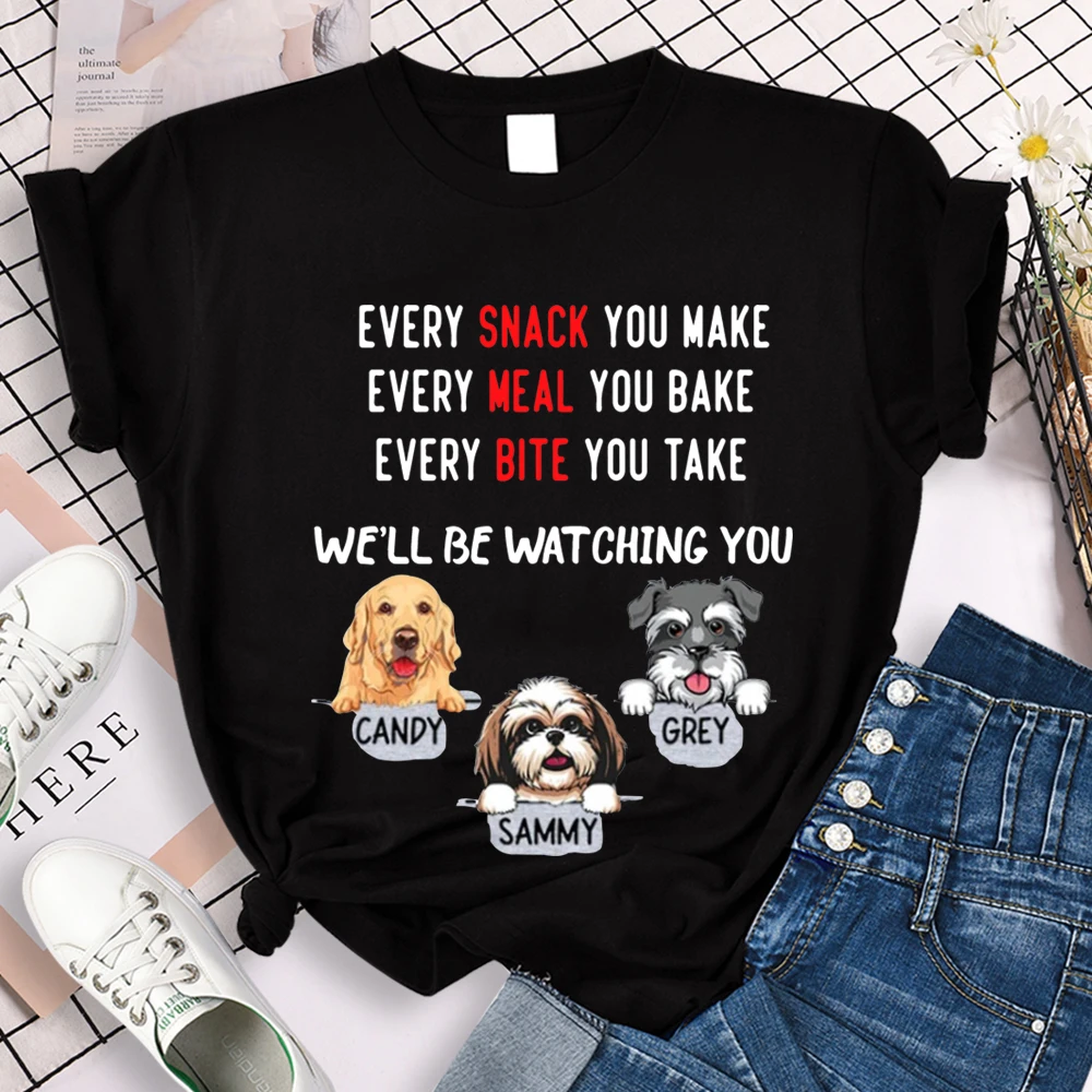 Женская футболка с коротким рукавом принтом |