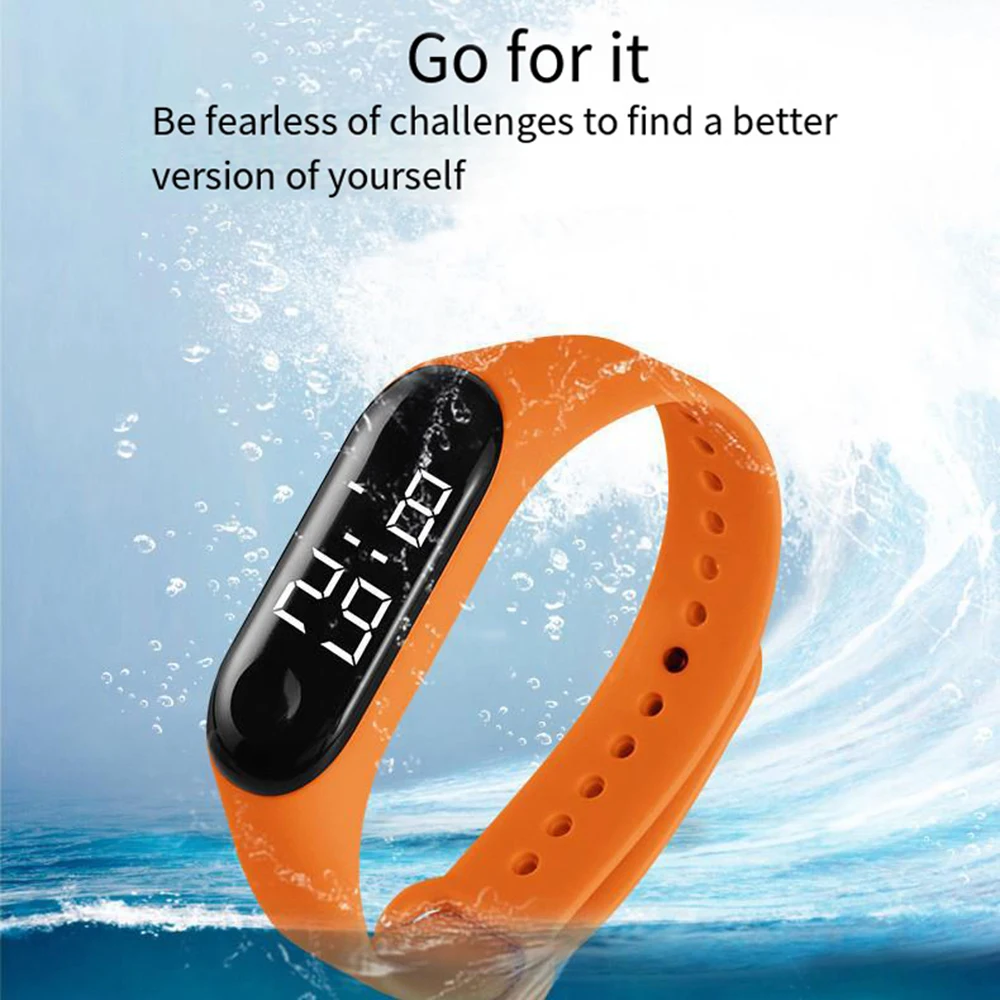 Цифровые часы со светодиодной подсветкой роскошные белые оригинальные наручные