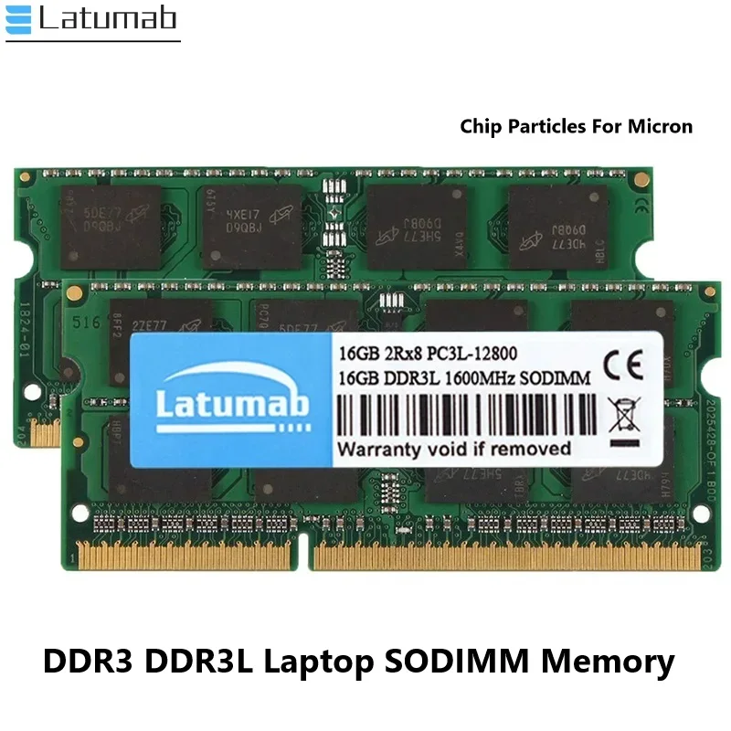 Оперативная память Latumab ОЗУ SODIMM DDR3 DDR3L 2 ГБ 4 8 1333 МГц 1600 PC3/3L 10600 12800 для ноутбука Sodimm