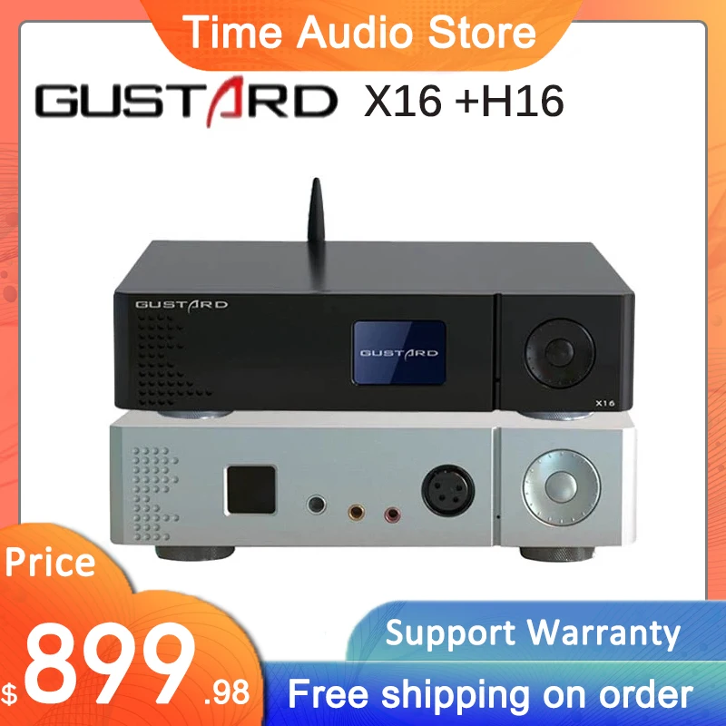 GUSTARD DAC-X16 MQA декодер + H16 усилитель для наушников полное декодирование ES9068 Bluetooth 5,0 DSD512 XU216 USB IIS X16
