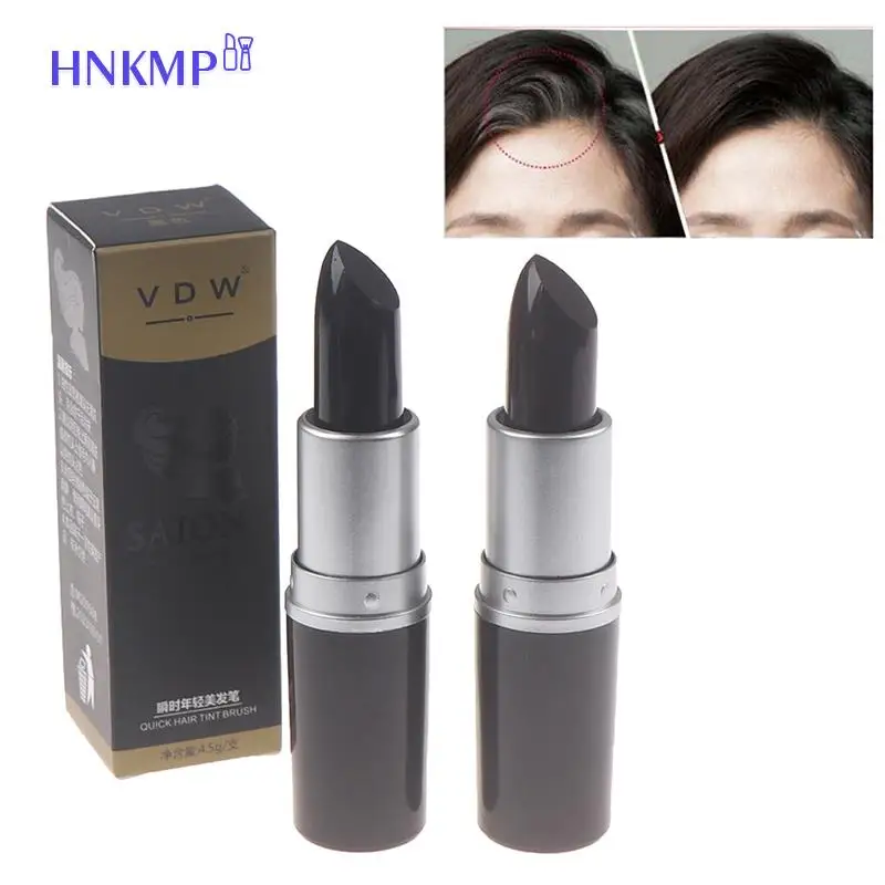 Dye Pencil For Roots One-time Black Hair Colour Pencil Instant Black Root Coverage Hair Color Pencil