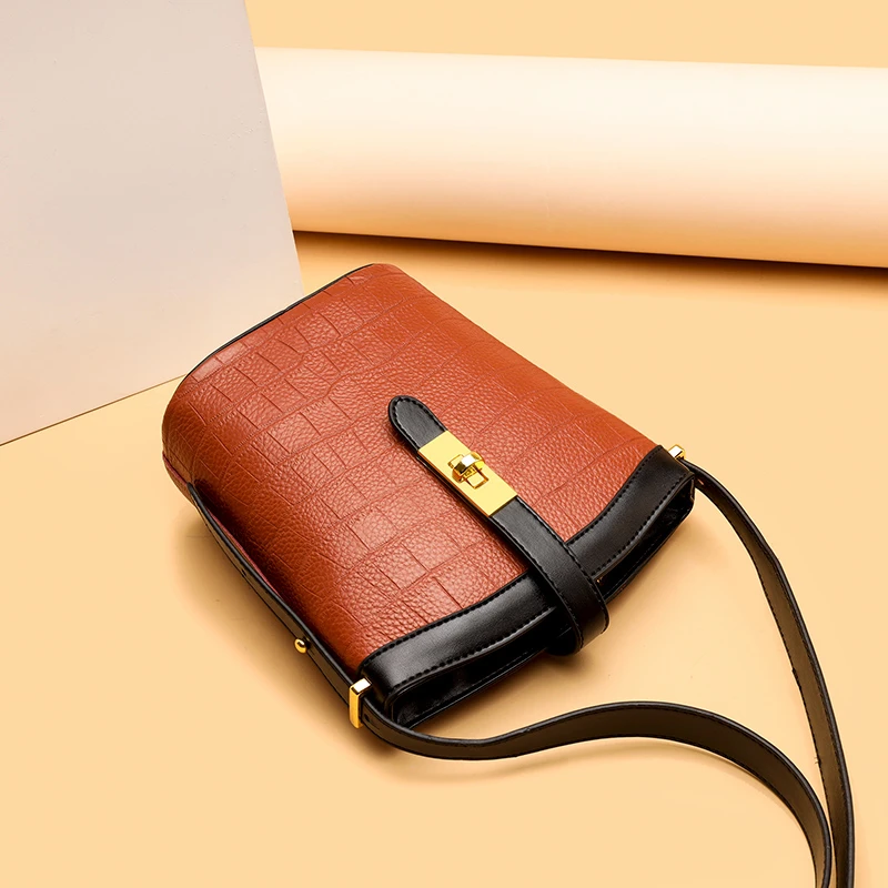 Мягкие кошельки из натуральной кожи Роскошный дизайнерский однотонный саквояж