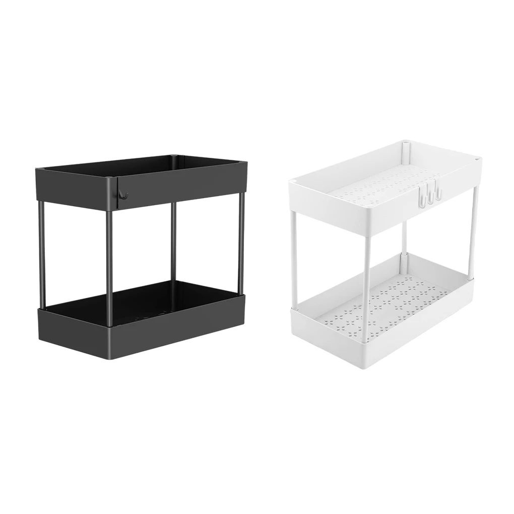 

Подставка под раковину, подвесные крючки, расширяемая подставка для приправ, 2-Ярусные принадлежности, аксессуары для полки