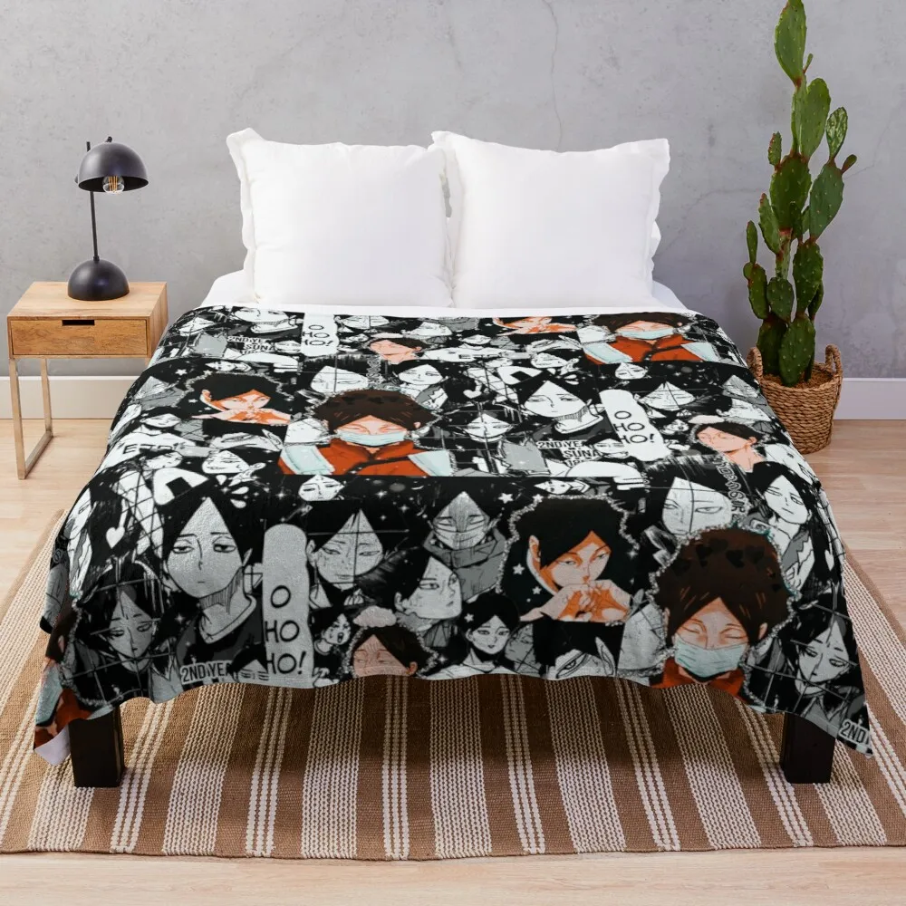 

suna rintarou manga collage Throw Blanket Blanket Fleece