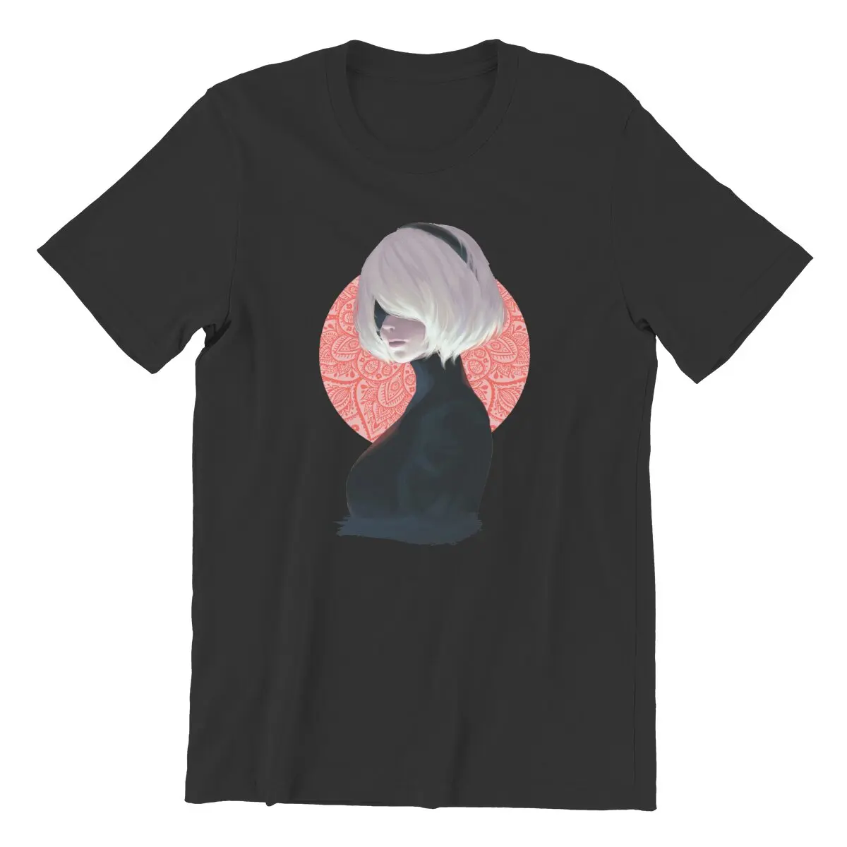 Топы NieR Automata из чистого хлопка Винтажная футболка с рисунком искусственного