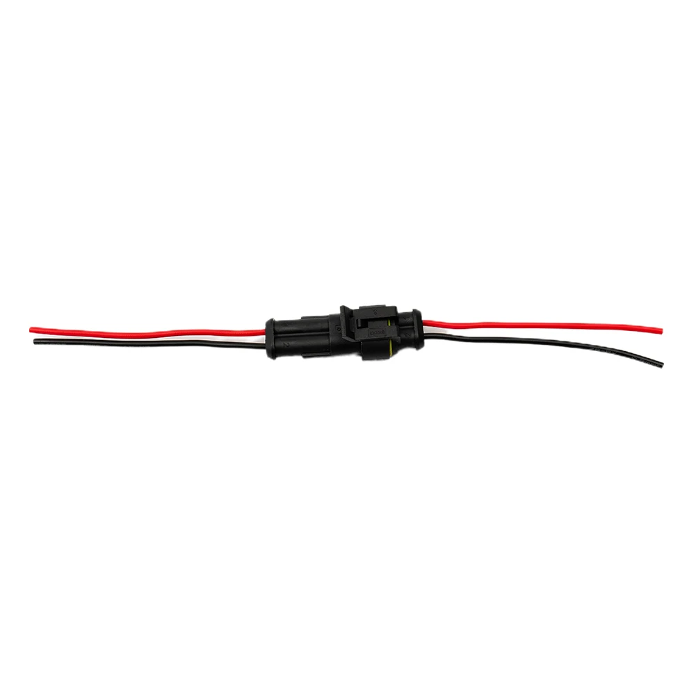 

12V Wire Connector Plug 2Pin Accessories Amp/Tyco Male Connector Housing Parts Plastic + Copper Replacement Waterproof