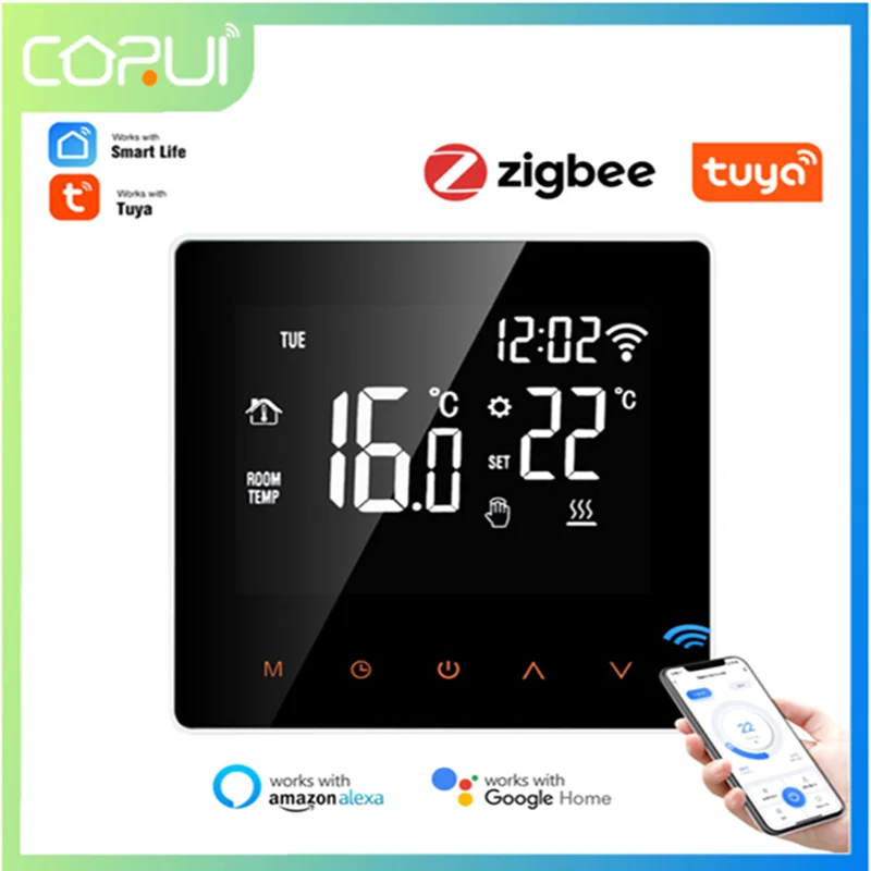 

CORUI Tuya ZigBee Smart Thermostat Temperature Controller For Heating Water Gas Smart Home Gadgets Smart Life Alexa Google Home