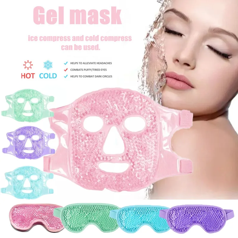

4Colors 2Types Gel Ice Compress Eye Mask Face Mask Relief Fatigue Adjustable Strap Women Skin Care Sleeping Mask Face Care Tools