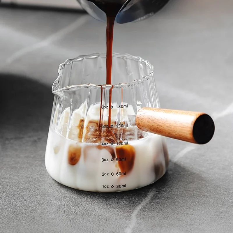 

Glass Mouth Measure Resistance Extraction Double Espresso High Cup Cup Engraved Temperature Italian With Oz Home Durable Coffee