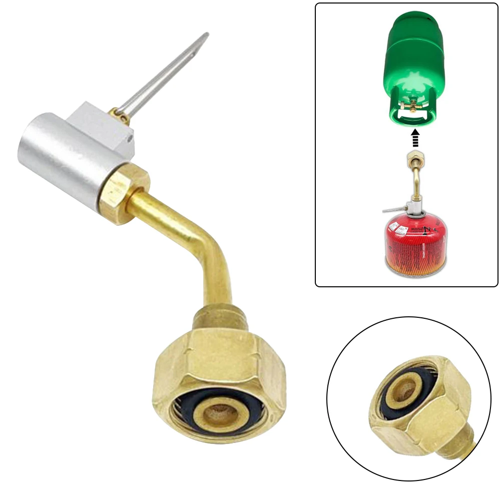 

Butane Cylinder Filling Connector Adapter Valve Refill Connector Refillable Adapter For Outdoor Camping Hiking Picnic BBQ