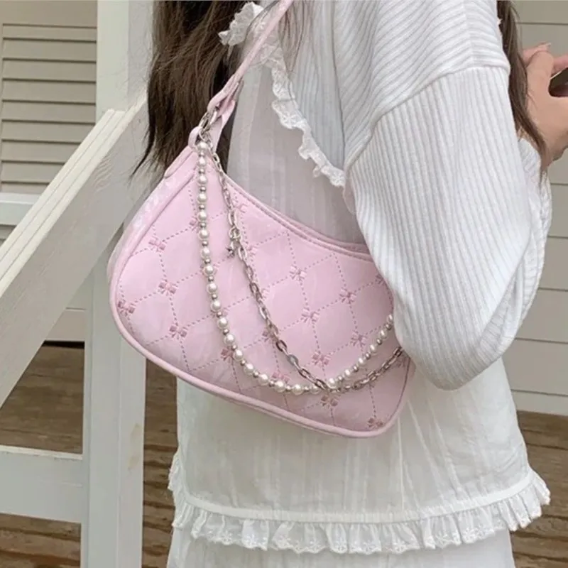 JIAERDI милая розовая сумка для подмышек кошелек женщин в стиле Харадзюку с бантом и